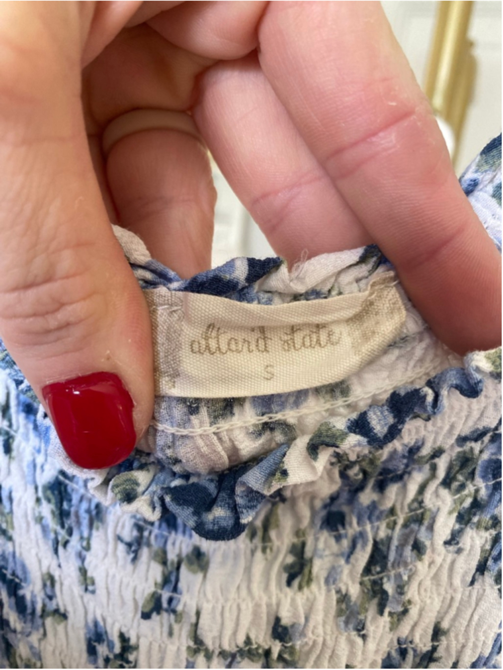 Altar’d State Floral Smocked Mini Dress Cottagecore Babydoll S Boho Quiet Luxury - Picture 5 of 7